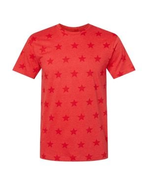 Code Five Star Print Tee - Red