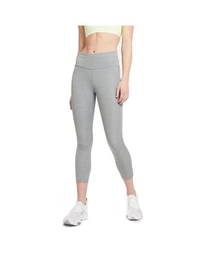 Nike Epic Fast Leggings Heather Mid Rise Crop Running Ups1409 - Gray