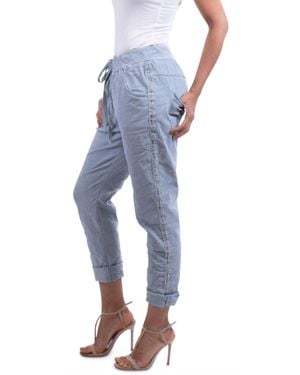 Gigi Moda Caterina Cotton Pants - Blue