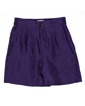 Bally Monogram Jacquard Shorts - Purple