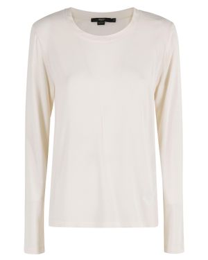 Seventy Cream Double-Layered Cotton-Silk Crewneck Sweater - White