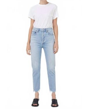 Agolde Riley Crop Straight Jeans - Blue