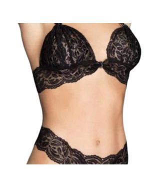 Bracli Ebony Bego's Lace And Pearl Bra - Black