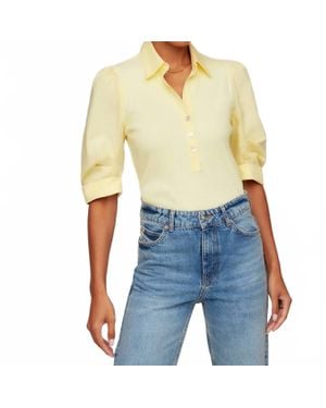 Fifteen Twenty Camden Contrast Henley Top - Blue