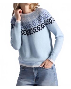 Minnie Rose Fair Isle Sweater - Blue