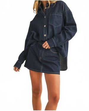 Klesis Cara Denim Mini Skirt - Blue