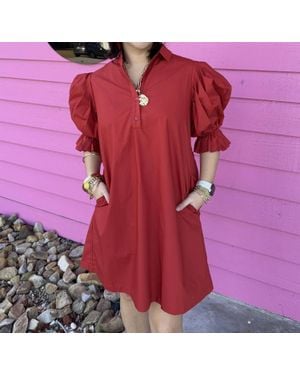Before You Cherry Mini Dress - Red