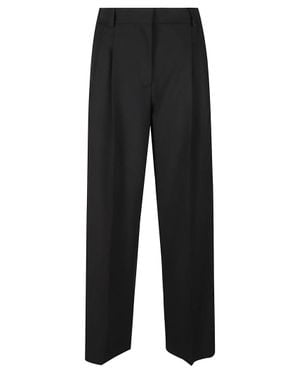 Patrizia Pepe Wide-Leg Polyester-Blend Wide-Leg Pants - Black