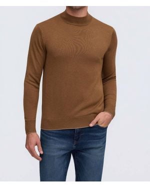 RAFFI Bode Mock Neck Sweater - Brown