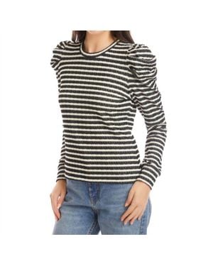 Fifteen Twenty Leila Puff Sleeve Long Sleeve Top - Black