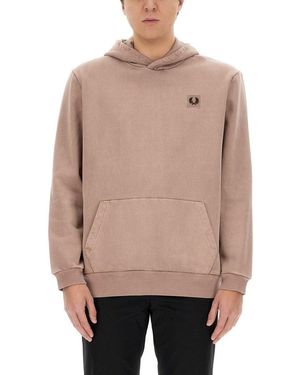 Fred Perry Relaxed Fit Hoodie - Natural