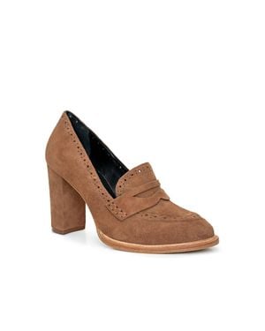 L'Agence Bea Penny Loafer Pumps - Brown