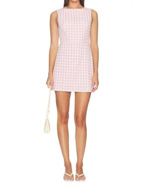 MINKPINK Mini Sabrina Tie Back Mink Dress - Pink