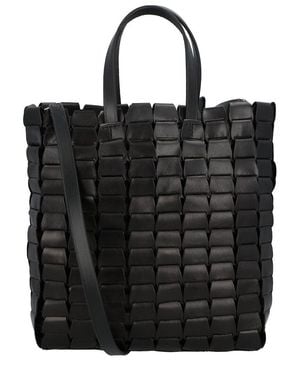 Dragon Diffusion Link Tote Leather Tote - Black
