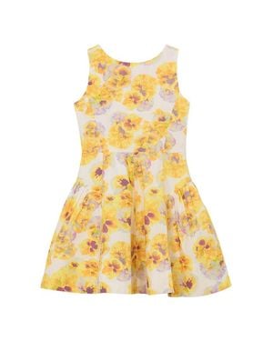 Reiss Girl Back Detail Printed Dress - Yellow