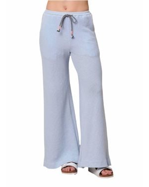 Sundry Mesh Wide Leg Pants - Blue