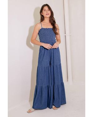 TRUEDAMES Feeling Free Denim Jumpsuit - Blue