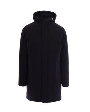 Herno Hooded Water-Repellent Parka - Blue