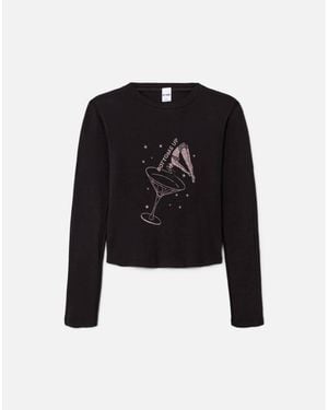 RE/DONE 90S Baby Long Sleeve Tee - Black