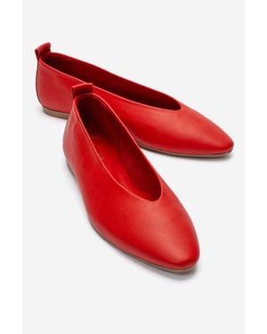 Forever & Always Shoes Jenas Leather Ballet Flat - Red