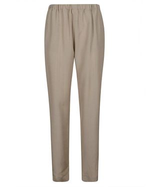 Loulou de Saison Scot Traight Textured Elastic Pants - Gray