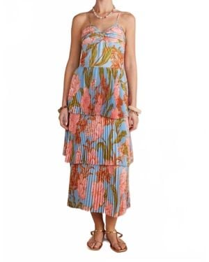 Strut & Bolt Lennyn Floral Pleated Maxi Dress - Red