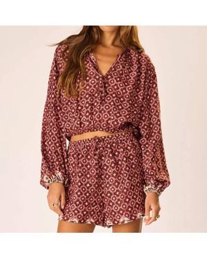 Natalie Martin Amelia Cropped Top - Red