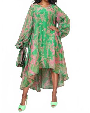 N by Nancy High Low Dress - Green
