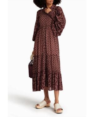byTiMo Drapy Georgette Dress - Red