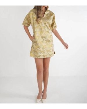 Emily Mccarthy Poppy Jaguar Jacquard Dress - Natural