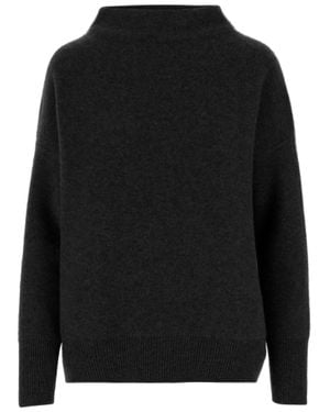 Vince Turtleneck Cashmere Sweater With Ribbed Cuffs - Black