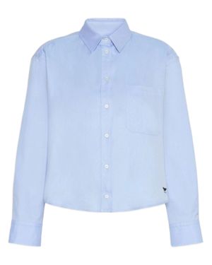 Weekend Light Wkdnuoro Cropped Shirt - Blue