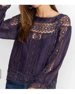 Johnny Was Danilia Lace Blouse - Purple