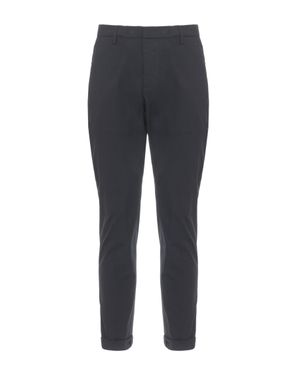 Dondup Gaubert Monogram Cotton Pants - Gray