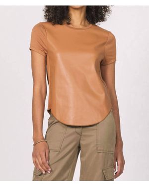 Another Love Elaina Faux Leather Tee - Green
