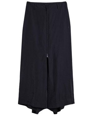 Y-3 Wide Pants With Zipper - Blue