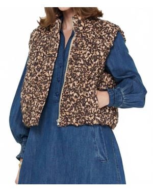 Nylander Delice Cropped Quilting Vest - Blue