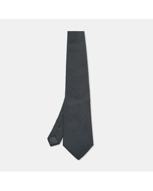 Lanvin Patterned Silk Tie - Gray