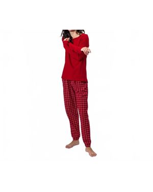 Veraluna Organic Cotton Pj Set - Red