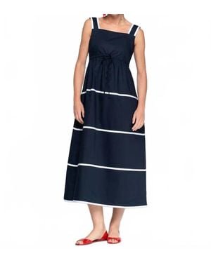 Vilagallo Striped Straps Dress - Blue