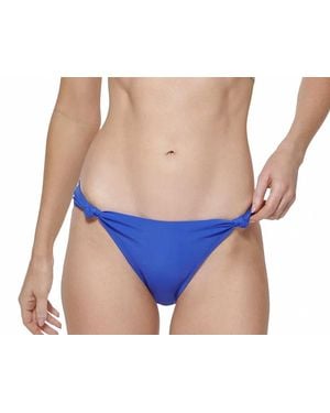 Tommy Hilfiger Knotted Side Bikini Swim Bottom - Blue
