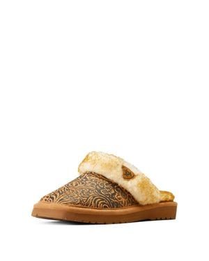 Ariat Jackie Exotic Embossed Slipper - Brown