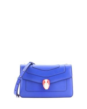BVLGARI Serpenti Forever Shoulder Bag Leather - Blue