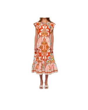 LOVE THE LABEL Ella Midi Dress - Orange