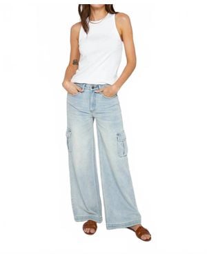 Oliver Logan Madison Wide Leg Cargo Jeans - Blue