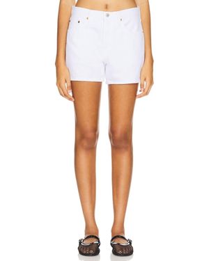 RE/DONE Mid Rise Boy Short - White