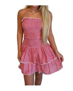 Buttermelon Boulevard Ready Smocked Dress - Red
