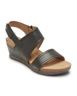 Rockport Shona Slingback Wedge Sandals - Metallic