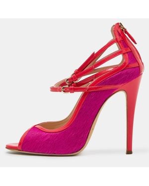 Brian Atwood Calf Hair And Patent Leather Stellah Pumps - Pink