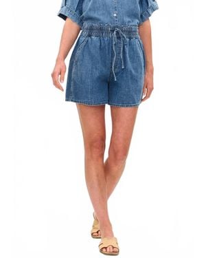 Six Fifty Emma Denim Elastic Waist Short - Blue